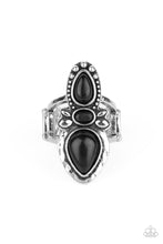 Load image into Gallery viewer, oak-sisters-jewelry-in-a-badlands-mood-black-ring-paparazzi-accessories-by-lisa