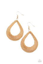 Load image into Gallery viewer, oak-sisters-jewelry-a-hot-mesh-gold-earrings-paparazzi-accessories-by-lisa