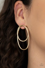 Load image into Gallery viewer, Paparazzi 🔆 So OVAL-Dramatic - Gold Post Earrings