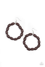 Load image into Gallery viewer, oak-sisters-jewelry-living-the-wood-life-brown-earrings-paparazzi-accessories-by-lisa