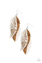 Load image into Gallery viewer, oak-sisters-jewelry-winging-off-the-hook-white-earrings-paparazzi-accessories-by-lisa