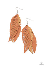 Load image into Gallery viewer, oak-sisters-jewelry-winging-off-the-hook-brown-earrings-paparazzi-accessories-by-lisa