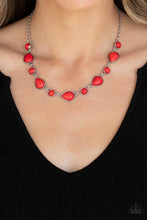 Load image into Gallery viewer, Paparazzi π Heavenly Teardrops - Red Necklace