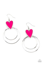 Load image into Gallery viewer, oak-sisters-jewelry-happily-ever-hearts-pink-earrings-paparazzi-accessories-by-lisa