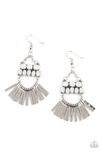 Load image into Gallery viewer, oak-sisters-jewelry-a-flare-for-fierceness-white-earrings-paparazzi-accessories-by-lisa