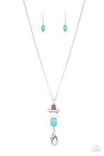 Load image into Gallery viewer, oak-sisters-jewelry-natural-novice-blue-lanyard-paparazzi-accessories-by-lisa