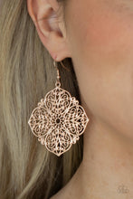 Load image into Gallery viewer, Paparazzi π Dubai Detour - Rose Gold Earrings