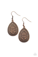 Load image into Gallery viewer, oak-sisters-jewelry-mayan-mecca-copper-earrings-paparazzi-accessories-by-lisa