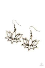 Load image into Gallery viewer, oak-sisters-jewelry-lotus-ponds-brass-earrings-paparazzi-accessories-by-lisa