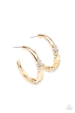 Load image into Gallery viewer, oak-sisters-jewelry-subliminal-shimmer-gold-earrings-paparazzi-accessories-by-lisa