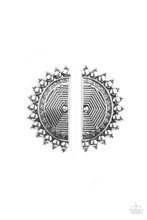 Load image into Gallery viewer, oak-sisters-jewelry-fiercely-fanned-out-silver-post earrings-paparazzi-accessories-by-lisa