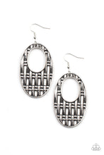 Load image into Gallery viewer, oak-sisters-jewelry-engraved-edge-silver-earrings-paparazzi-accessories-by-lisa