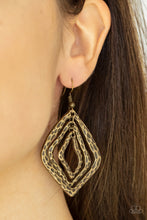 Load image into Gallery viewer, Paparazzi 🔆 Primitive Performance - Brass Earrings
