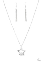 Load image into Gallery viewer, oak-sisters-jewelry-starry-fireworks-white-necklace-paparazzi-accessories-by-lisa