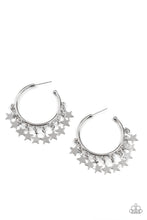 Load image into Gallery viewer, oak-sisters-jewelry-happy-independence-day-silver-earrings-paparazzi-accessories-by-lisa