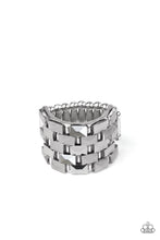 Load image into Gallery viewer, oak-sisters-jewelry-checkered-couture-silver-ring-paparazzi-accessories-by-lisa