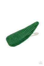 Load image into Gallery viewer, oak-sisters-jewelry-colorfully-corduroy-green-hair clip-paparazzi-accessories-by-lisa