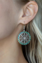 Load image into Gallery viewer, Paparazzi 🔆 Bollywood Ballroom - Green Earrings