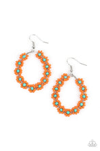 Load image into Gallery viewer, oak-sisters-jewelry-festively-flower-child-orange-earrings-paparazzi-accessories-by-lisa
