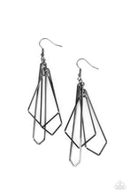 Load image into Gallery viewer, oak-sisters-jewelry-shape-shifting-shimmer-black-earrings-paparazzi-accessories-by-lisa