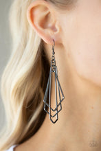 Load image into Gallery viewer, Paparazzi 🔆 Shape Shifting Shimmer - Black Earrings