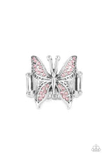 Load image into Gallery viewer, oak-sisters-jewelry-blinged-out-butterfly-pink-ring-paparazzi-accessories-by-lisa