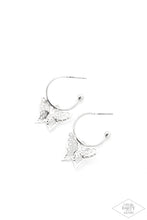 Load image into Gallery viewer, oak-sisters-jewelry-butterfly-freestyle-silver-earrings-paparazzi-accessories-by-lisa