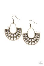 Load image into Gallery viewer, oak-sisters-jewelry-solar-surge-brass-earrings-paparazzi-accessories-by-lisa
