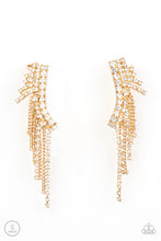 Load image into Gallery viewer, oak-sisters-jewelry-thunderstruck-sparkle-gold-post earrings-paparazzi-accessories-by-lisa
