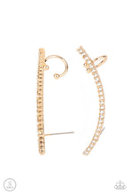 Load image into Gallery viewer, oak-sisters-jewelry-sleekly-shimmering-gold-post earrings-paparazzi-accessories-by-lisa