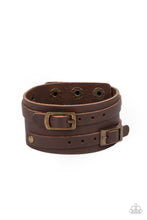Load image into Gallery viewer, oak-sisters-jewelry-bronco-bustin-buckles-brass-mens bracelet-paparazzi-accessories-by-lisa