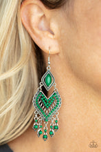 Load image into Gallery viewer, Paparazzi 🔆 Dearly Debonair - Green Earrings