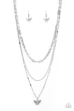 Load image into Gallery viewer, oak-sisters-jewelry-bountiful-butterflies-white-necklace-paparazzi-accessories-by-lisa