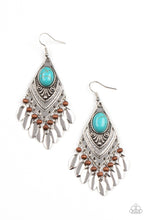 Load image into Gallery viewer, oak-sisters-jewelry-earthy-etiquette-blue-earrings-paparazzi-accessories-by-lisa