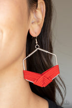 Load image into Gallery viewer, Paparazzi π Suede Solstice - Red Earrings