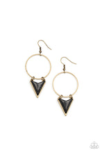 Load image into Gallery viewer, oak-sisters-jewelry-sahara-shark-brass-earrings-paparazzi-accessories-by-lisa