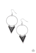 Load image into Gallery viewer, oak-sisters-jewelry-sahara-shark-black-earrings-paparazzi-accessories-by-lisa
