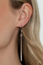 Load image into Gallery viewer, Paparazzi 🔆 Skyscraping Shimmer - Brown Earrings