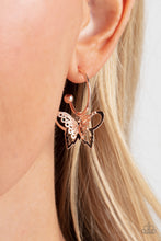 Load image into Gallery viewer, Paparazzi 🔆 Butterfly Freestyle - Rose Gold Earrings