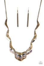 Load image into Gallery viewer, oak-sisters-jewelry-mixed-metal-mecca-brass-necklace-paparazzi-accessories-by-lisa