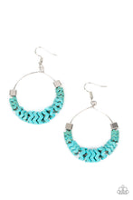 Load image into Gallery viewer, oak-sisters-jewelry-capriciously-crimped-blue-earrings-paparazzi-accessories-by-lisa