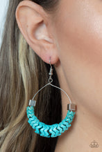 Load image into Gallery viewer, Paparazzi 🔆 Capriciously Crimped - Blue Earrings