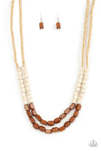 Load image into Gallery viewer, oak-sisters-jewelry-bermuda-bellhop-brown-necklace-paparazzi-accessories-by-lisa