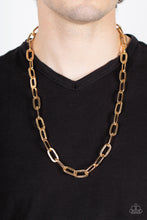 Load image into Gallery viewer, Paparazzi 🔆 Urban Quarterback - Gold Mens Necklace