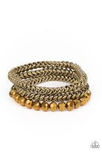 Load image into Gallery viewer, oak-sisters-jewelry-gutsy-and-glitzy-brass-bracelet-paparazzi-accessories-by-lisa