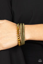 Load image into Gallery viewer, Paparazzi 🔆 Gutsy and Glitzy - Brass Bracelet