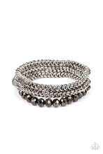 Load image into Gallery viewer, oak-sisters-jewelry-gutsy-and-glitzy-silver-bracelet-paparazzi-accessories-by-lisa