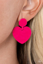 Load image into Gallery viewer, Paparazzi π Just a Little Crush - Pink Post Earrings