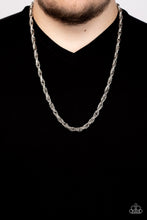 Load image into Gallery viewer, Paparazzi 🔆 Pit Stop - Silver Mens Necklace