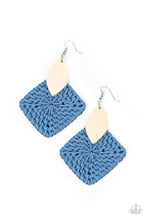Load image into Gallery viewer, oak-sisters-jewelry-sabbatical-weave-blue-earrings-paparazzi-accessories-by-lisa